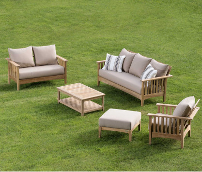 2-Sitzer-Sofa aus Teakholz 2-Sitzer-Sofa aus Teakholz
