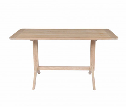 Rechteckiger Tisch aus Teakholz 140 × 70 cm