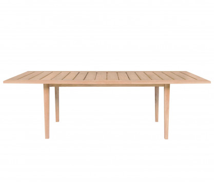 Rechteckiger ausziehbarer Tisch aus Teakholz Rechteckiger ausziehbarer Tisch aus Teakholz