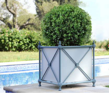 Gartenkiste aus Aluminium – BLAU Gartenkiste aus Aluminium – BLAU