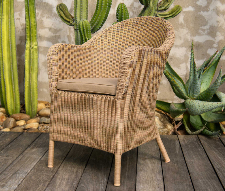 Fauteuil de jardin en résine tressée - Colonial