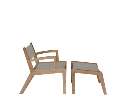 Niedriger Gartensessel Eden in Taupe