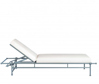 Chaiselongue für den Garten aus Aluminium – BLAU