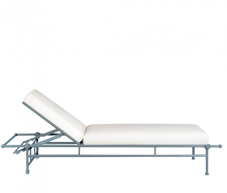 Chaise longue de jardin en aluminium - 1800 BLEU