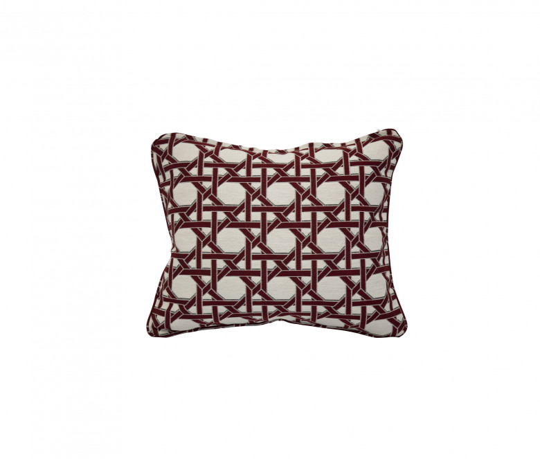 Coussin d'appoint Cannage Coral rouge