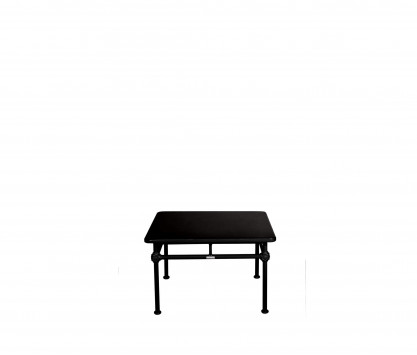 Quadratischer Couchtisch aus Aluminium 75 × 75 cm – SCHWARZ