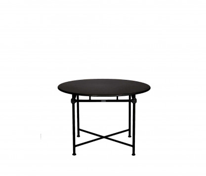 Runder Tisch aus Aluminium Ø 110 cm – SCHWARZ