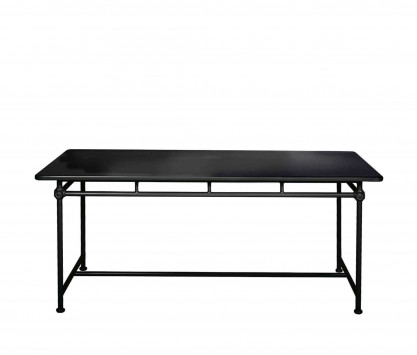 Rechteckiger Aluminiumtisch 180 × 90 cm – SCHWARZ