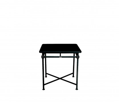 Quadratischer Tisch aus Aluminium 75 × 75 cm – SCHWARZ