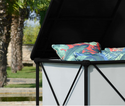 Gartentruhe aus Aluminium – SCHWARZ Gartentruhe aus Aluminium – SCHWARZ