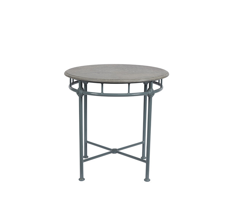 1800 Bistrot Tisch - grau Tischplatte aus Marmor