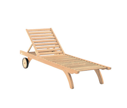 Chaiselongue aus Teakholz