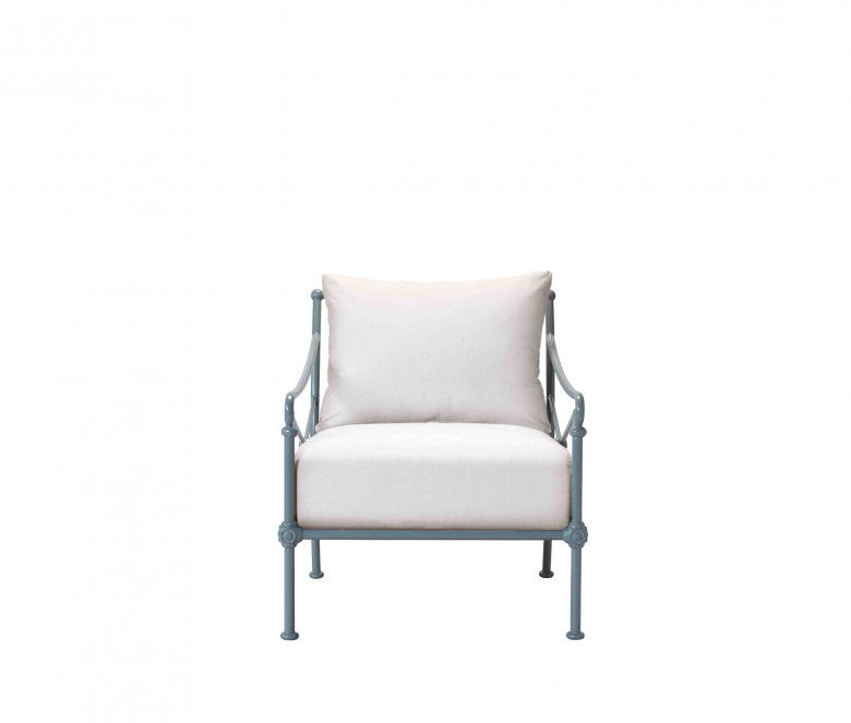 Fauteuil bas de jardin en aluminium - 1800 BLEU