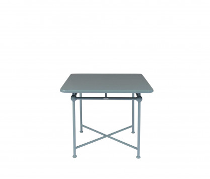 Quadratischer Tisch aus Aluminium 90 × 90 cm – BLAU