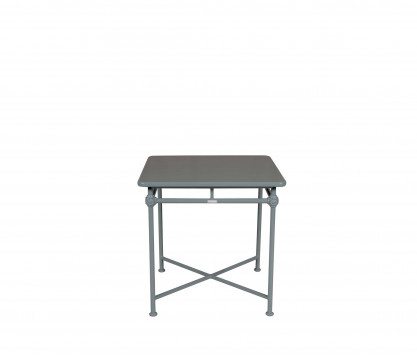 Quadratischer Tisch aus Aluminium 75 × 75 cm – BLAU