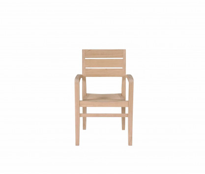 Stapelbarer Sessel aus Teakholz
