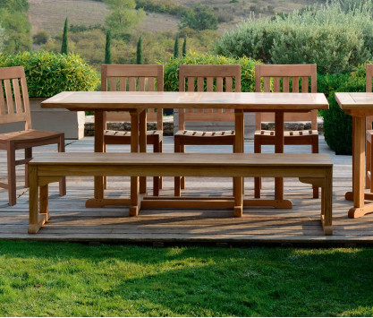Sitzbank aus Teakholz 180 cm Sitzbank aus Teakholz 180 cm