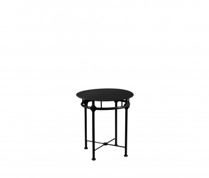 Kleiner runder Tisch aus Aluminium Ø 60 cm – SCHWARZ