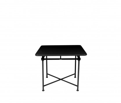 Quadratischer Tisch aus Aluminium 90 × 90 cm – SCHWARZ