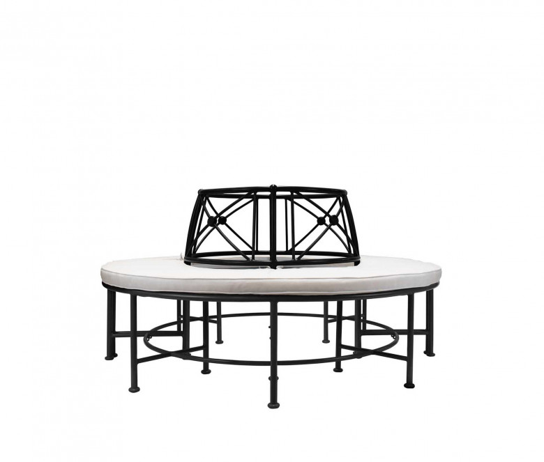 Banc semi-circulaire en aluminium - NOIR