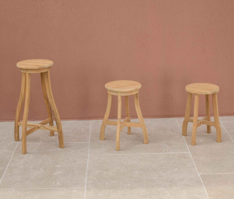 Teak bar stool