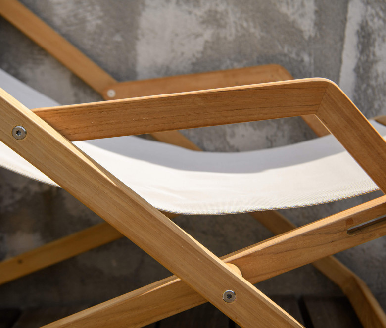 Ecru Batyline Deckchair