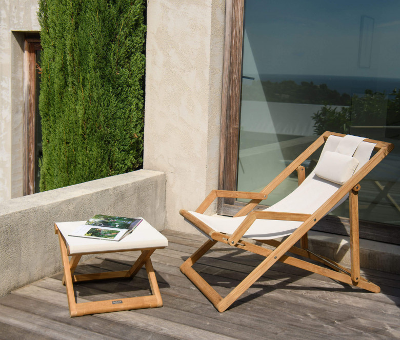 Ecru Batyline Deckchair