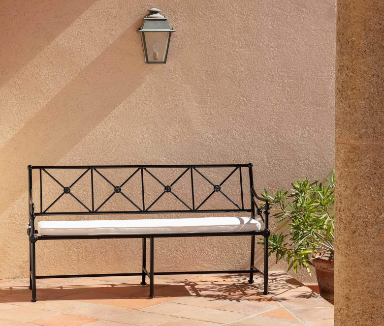 Aluminum bench - BLACK