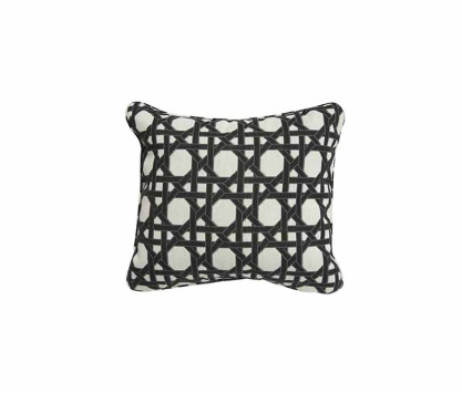 Back rest cushion - Black cane pattern