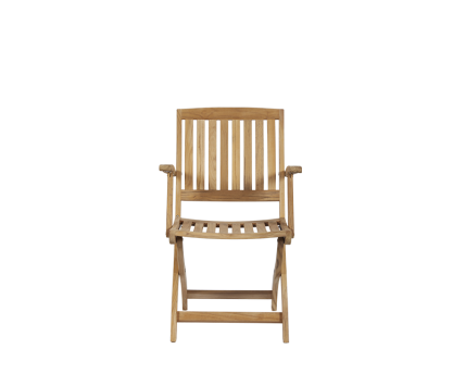 Teak folding armchair