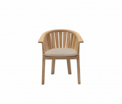 Teak bridge armchair - Sand