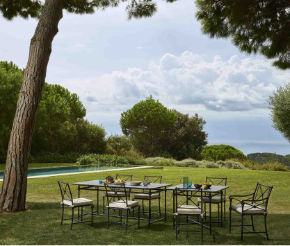 Aluminum square table 90 x 90 cm - BLACK Aluminum square table 90 x 90 cm - BLACK