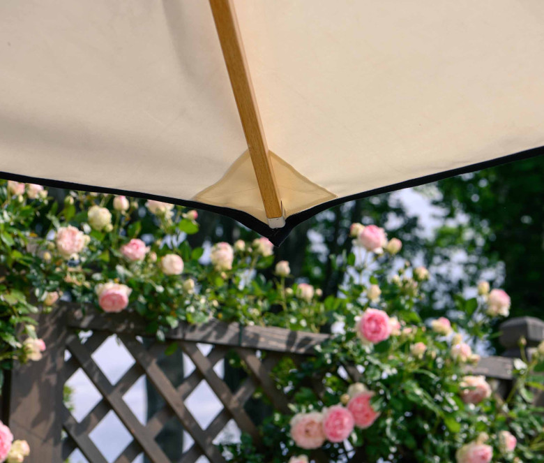 Square Parasol with cotton canvas 2.5 x 2.5 m