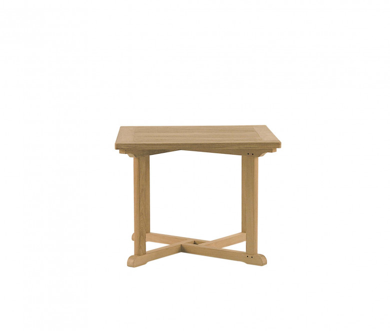 Square teak table