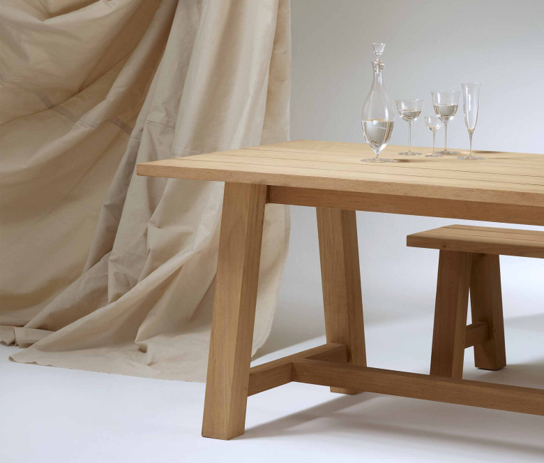 Teak rectangular table