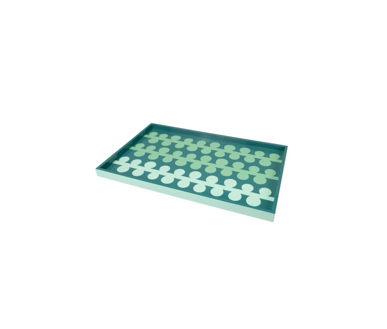Lacquered tray large model Forest green colour