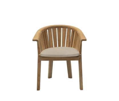 Teak bridge armchair - Sand