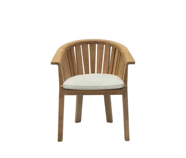 Teak bridge armchair - Natural