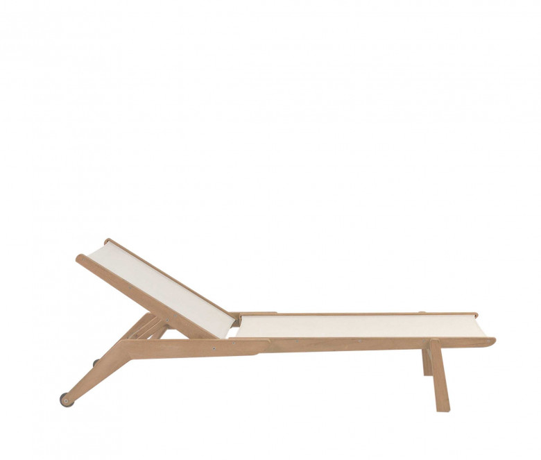 Stackable sun lounger Ecru