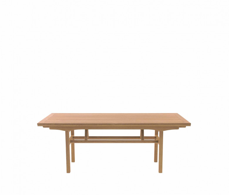 Teak folding table with extensions