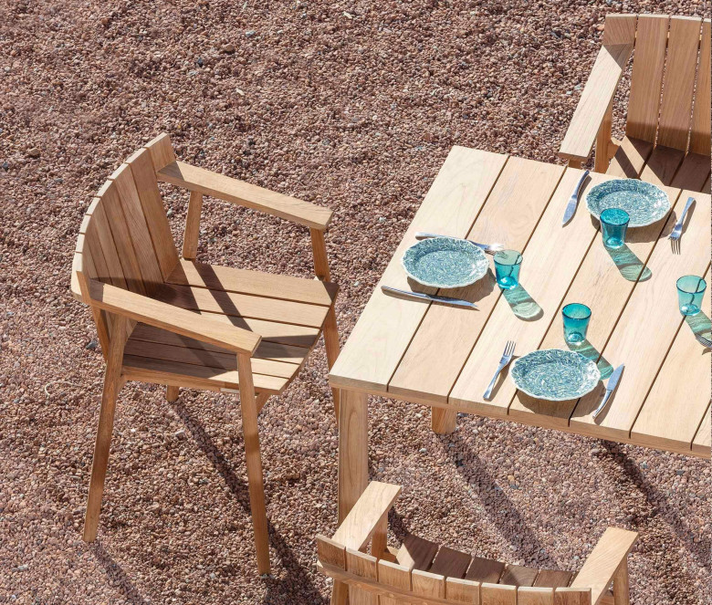 Teak square table 100 x 100 cm