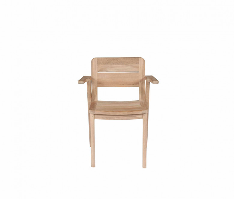 Teak stackable armchair