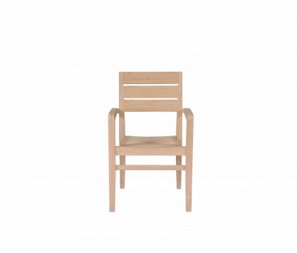 Teak stackable armchair