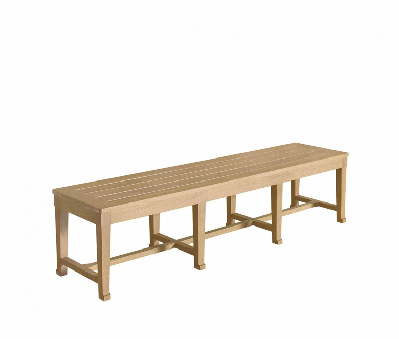 Polished oak bench