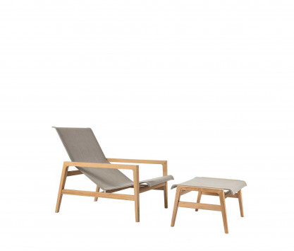 Teak lounge armchair Eden taupe