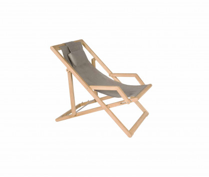 Taupe Fabric Sun Lounger Copacabana, Batyline Outdoor Furniture