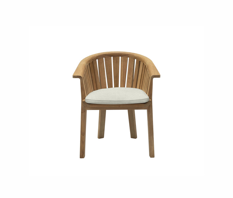 Teak bridge armchair - Natural