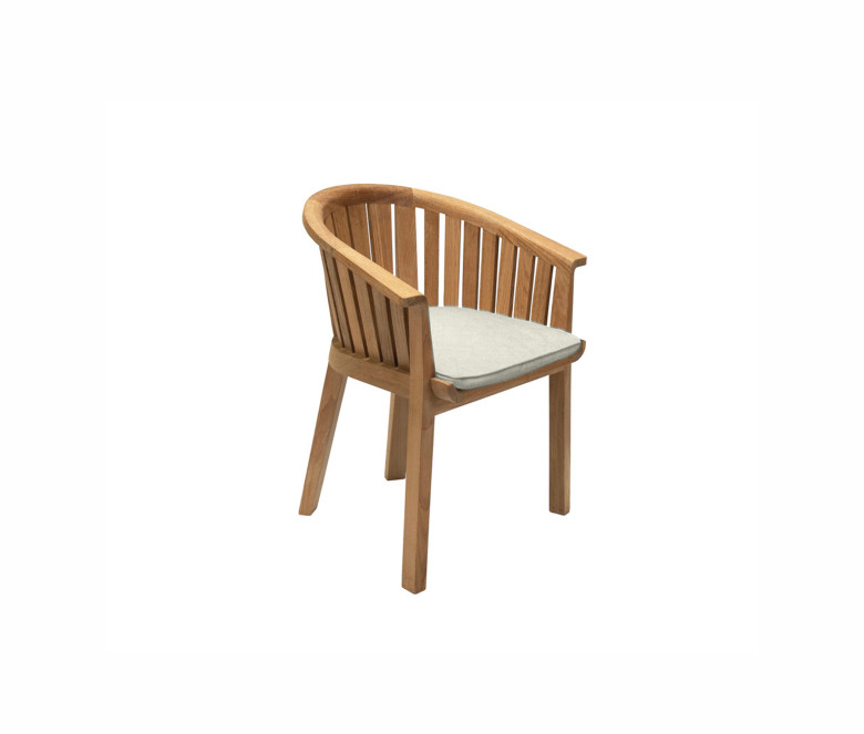 Teak bridge armchair - Natural