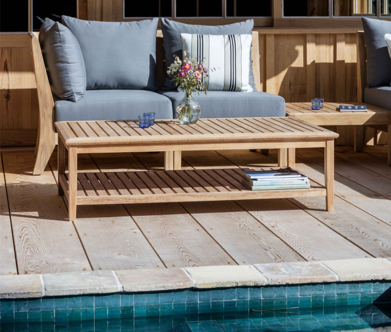 Coffee table in teak 140cm - Duxford