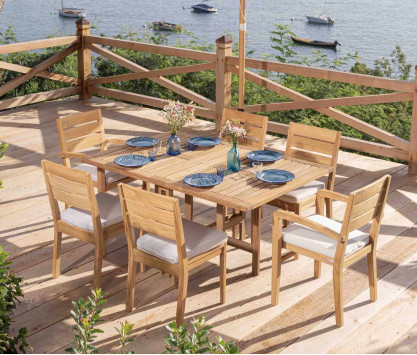 Teak stackable armchair Teak stackable armchair